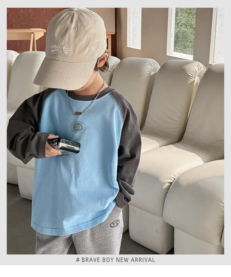 Camiseta de manga larga niño algodón