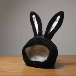Gorro con orejas de conejo suave para cosplay y fotos