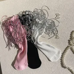 Medias de baile con lentejuelas y flecos para niñas