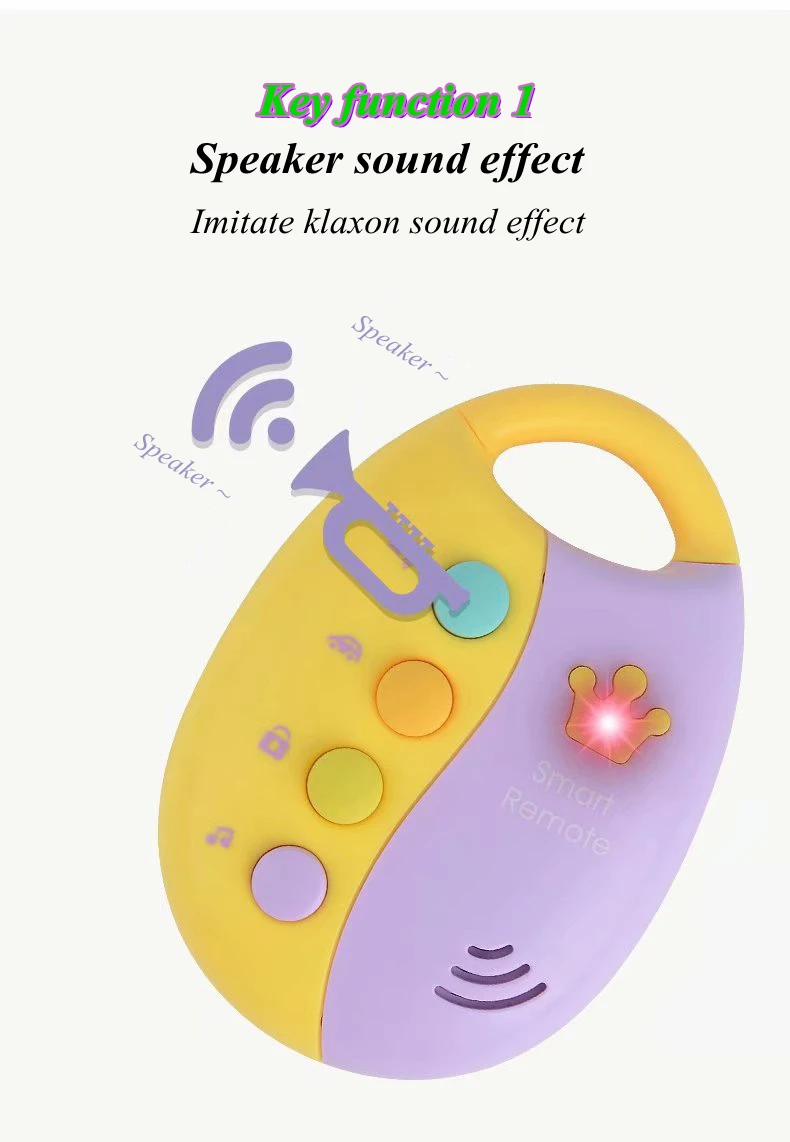 Llave musical para bebé con diseño tipo coche