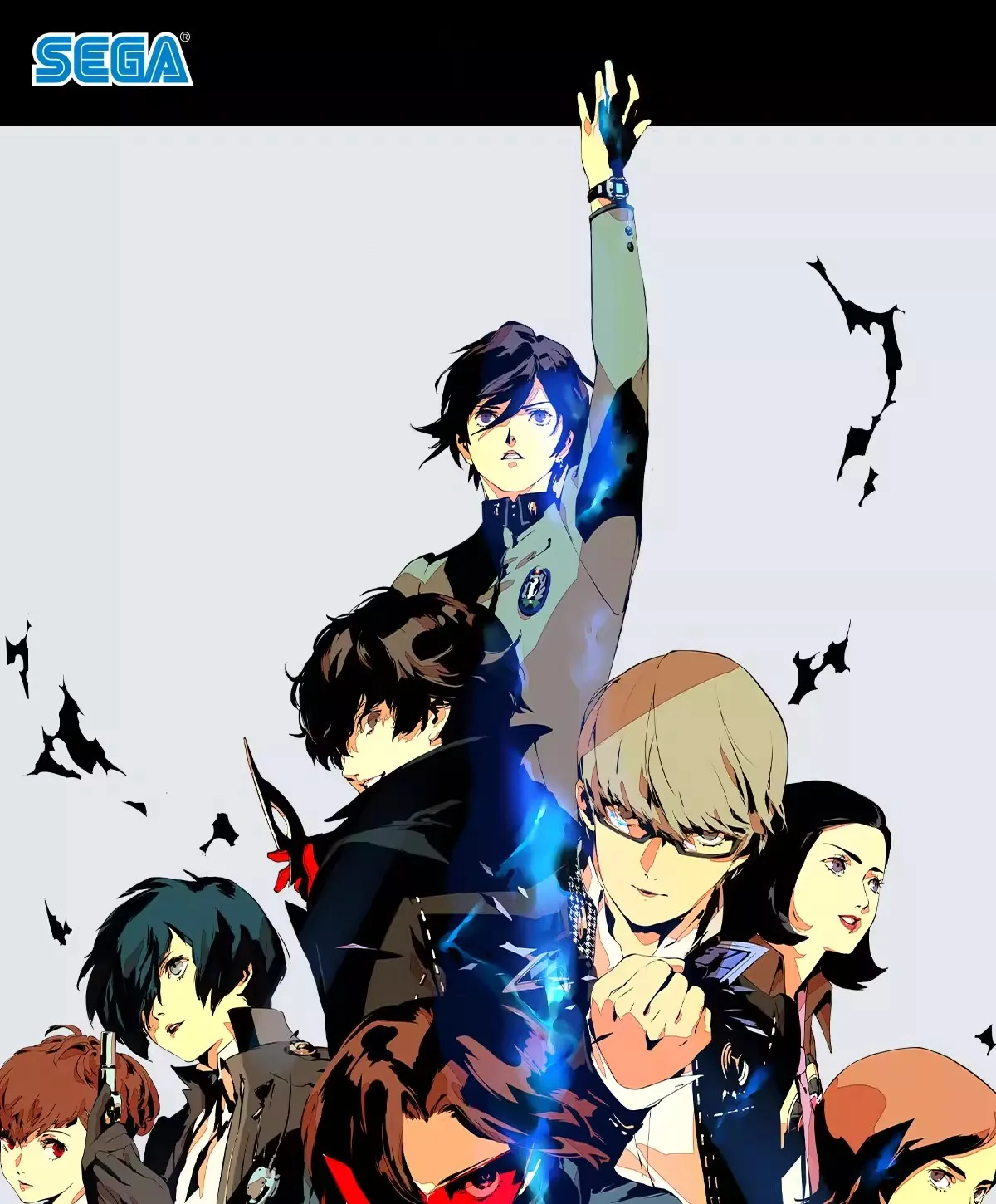 Varios diseños del pin metálico Persona 30 aniversario