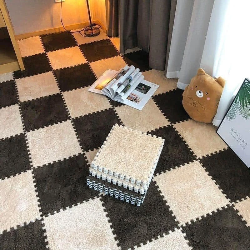 Alfombra de juegos rompecabezas espuma EVA felpa para bebés niños - imagen 2