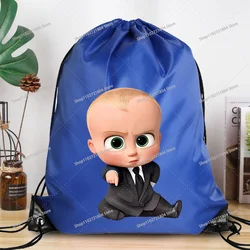 Mochila con cordón Boss Baby de poliéster con dibujos animados