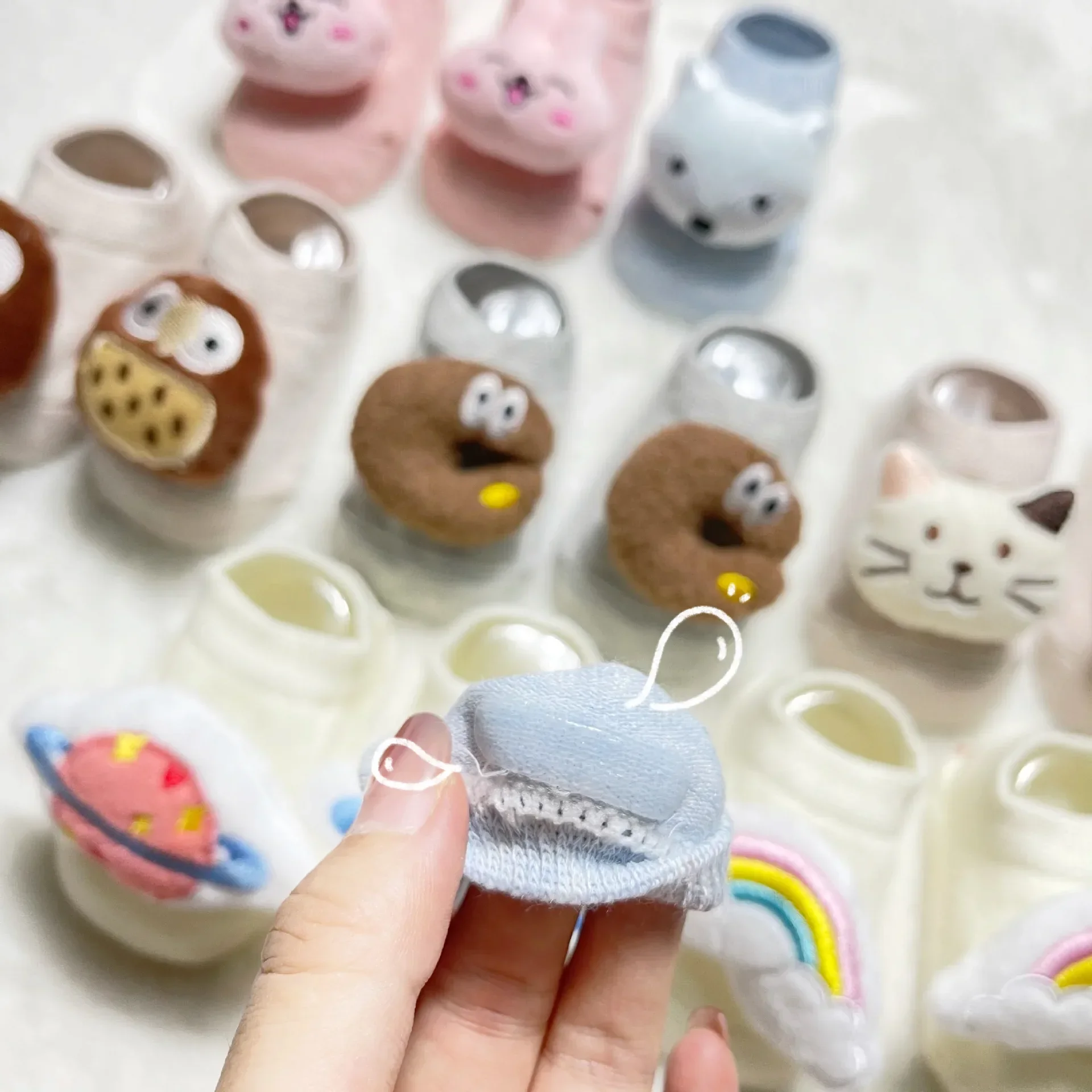 Calcetines antideslizantes de algodón para bebé – Estilo tierno - imagen 2