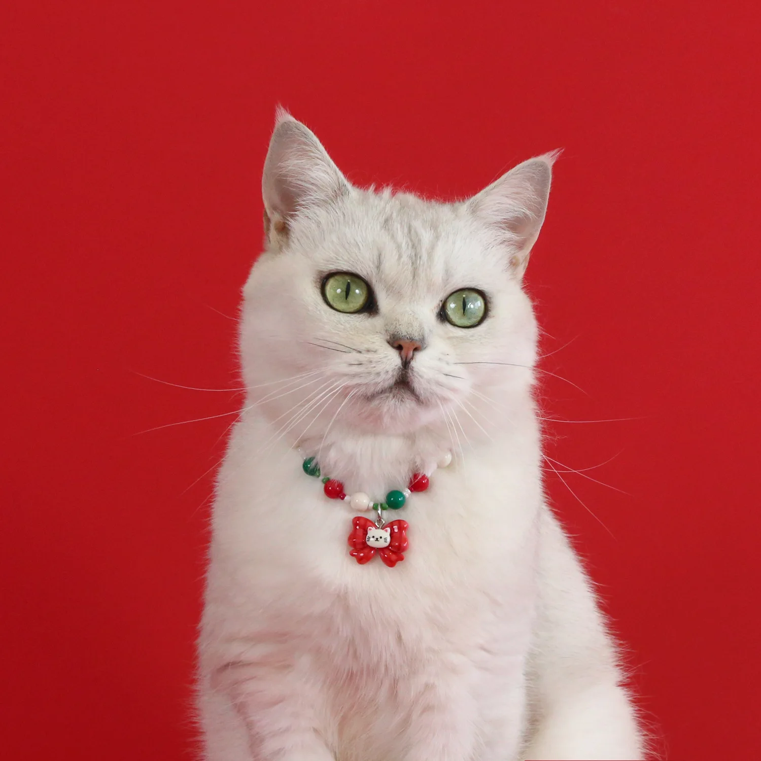 Collar de Navidad para perro con pajarita y colgante de alce - imagen 5