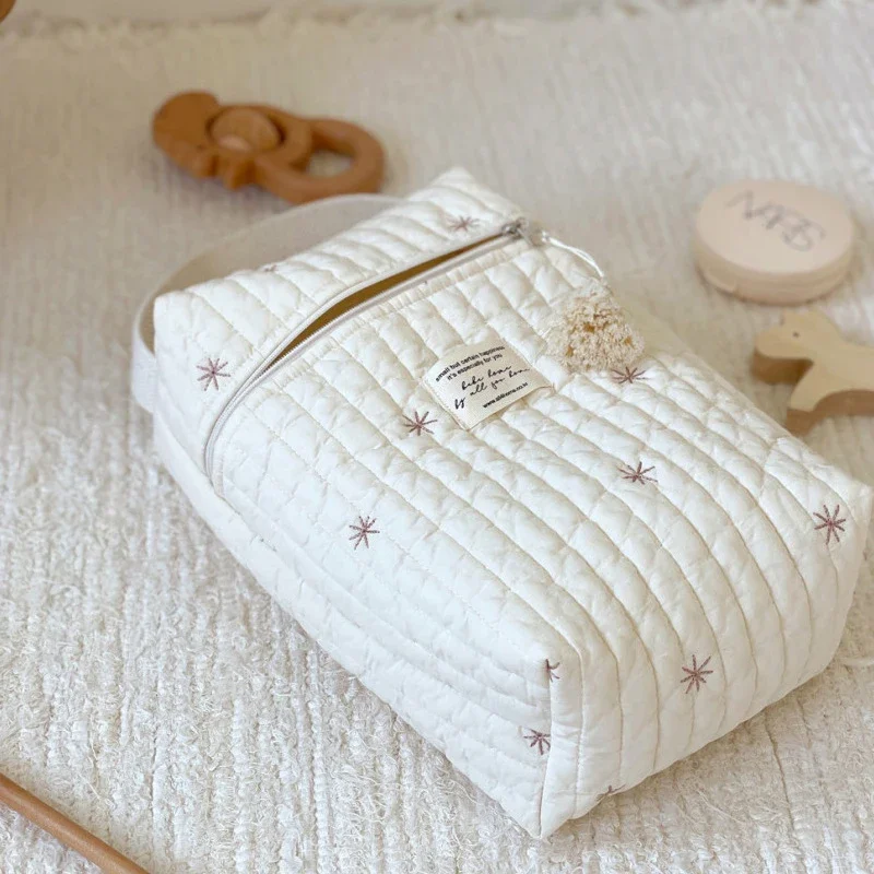 Bolsa maternal bordada para cochecito – Organizador de pañales - imagen 4