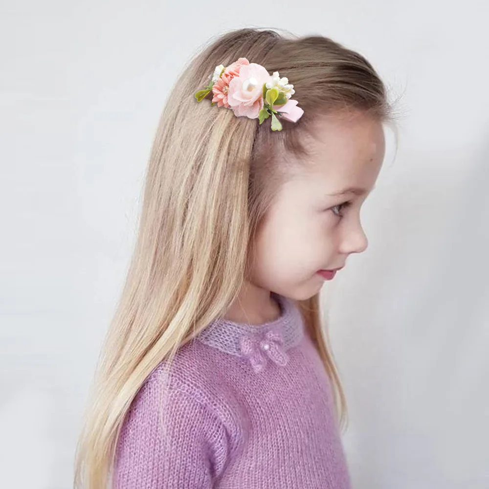 Horquillas de flores para bebé y niña, tocado princesa - imagen 2