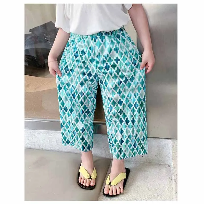 Conjunto de verano para niña con camiseta y pantalón informal finos - imagen 4