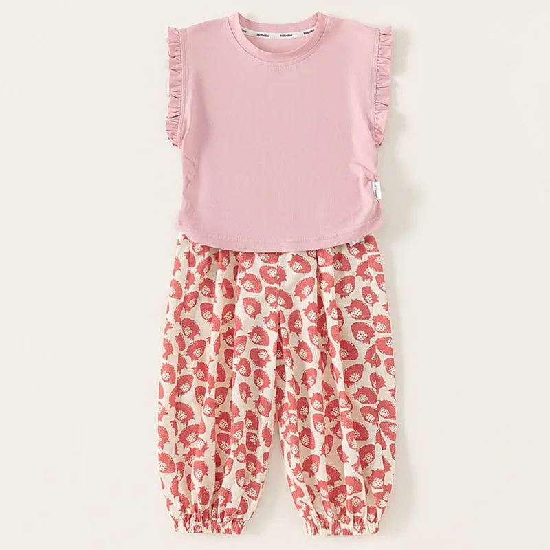 Conjunto de verano para bebé – Estampado floral sin mangas