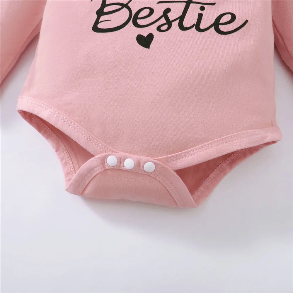 Pelele suave bebé recién nacido mamá y pantalón corazón otoño - imagen 4