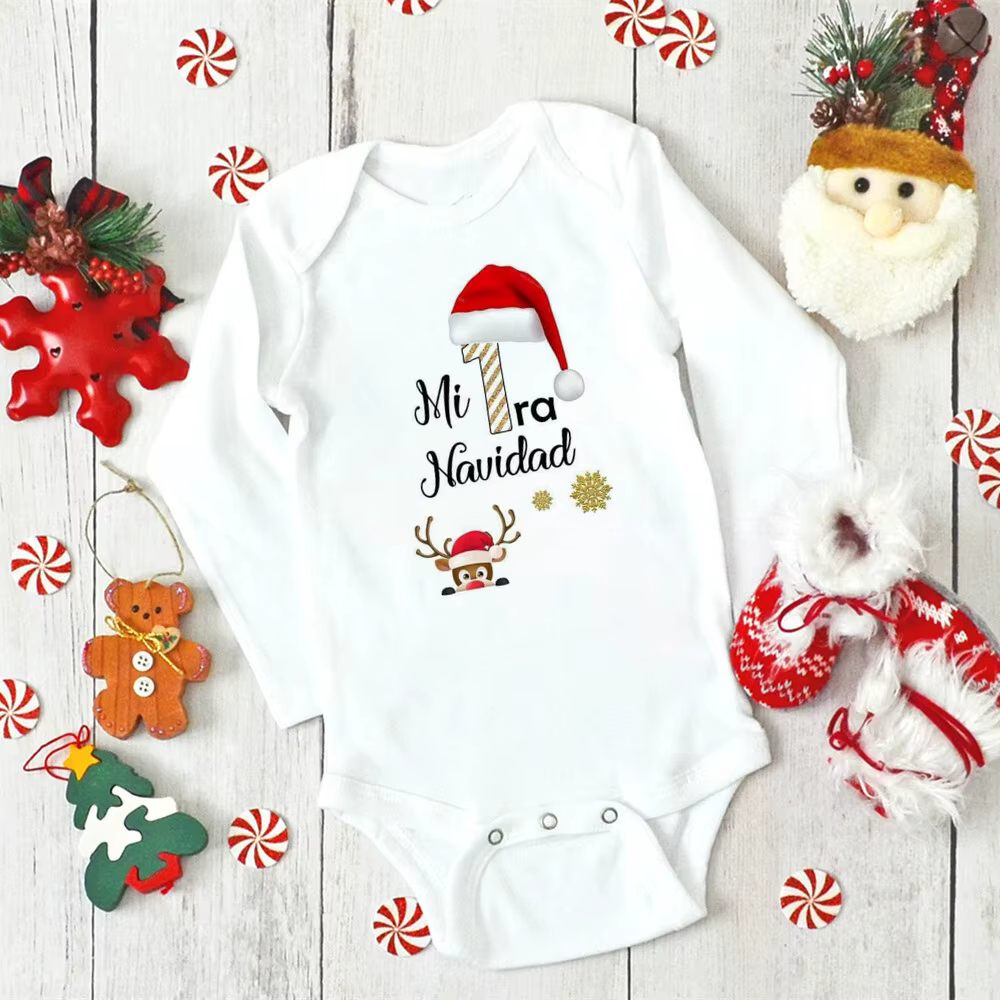 Body My First Christmas de Navidad para bebé recién nacido fiesta - imagen 2