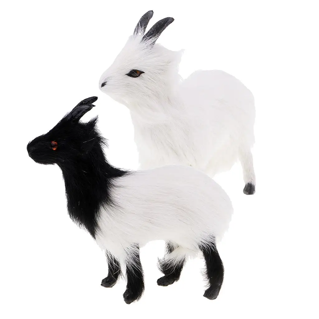 Figura de cabra de lana para manualidades y casa de muñecas