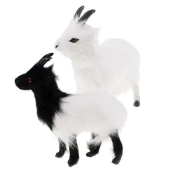 Figura de cabra de lana para manualidades y casa de muñecas