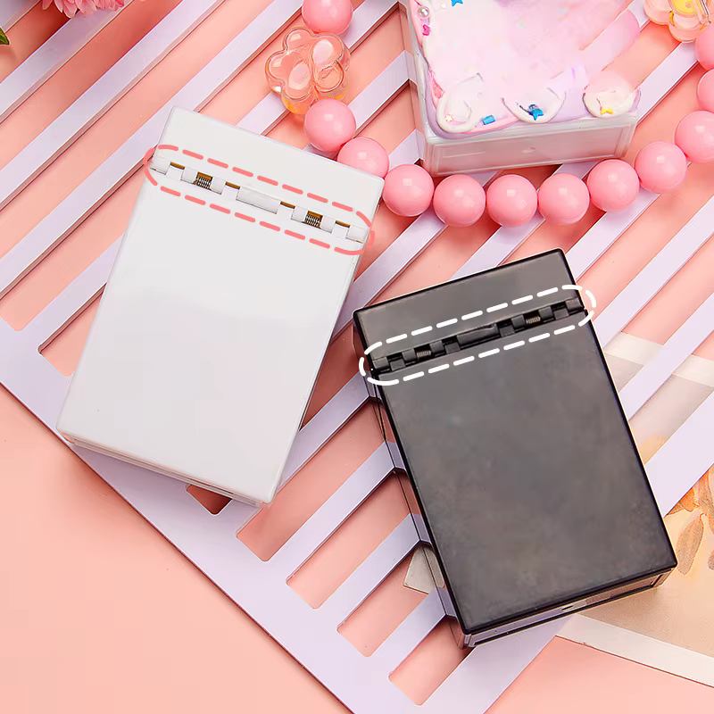Estuche compacto cerrado con tapa transparente
