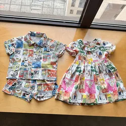 Conjunto de verano de algodón para niños: camisa y pantalón corto