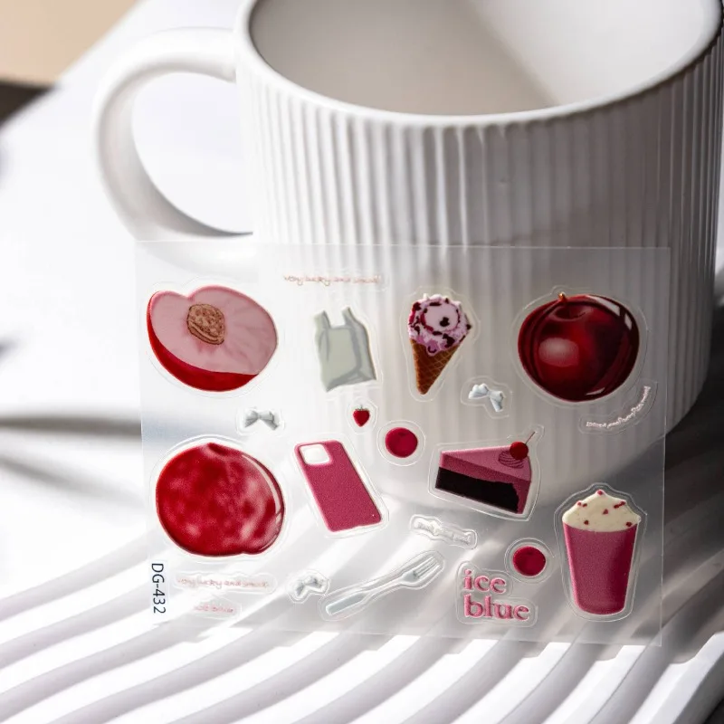 Pegatinas gelatina de manzana transparentes para decoración - imagen 2