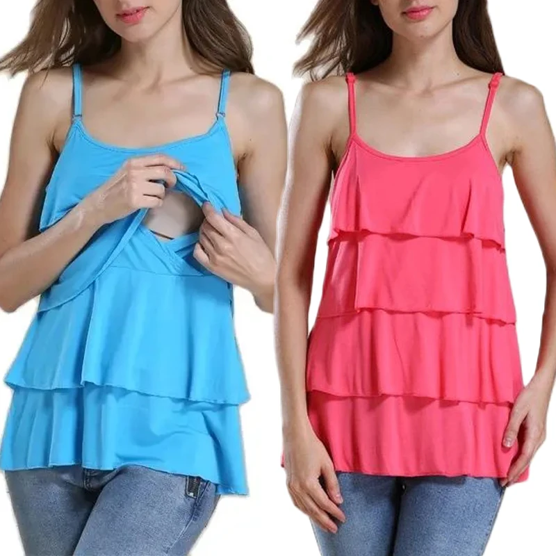 Camiseta de lactancia de tirantes de verano – suave y cómoda - imagen 2