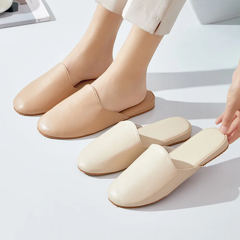 Zapatillas de interior antideslizantes en piel sintética para pareja - imagen 5