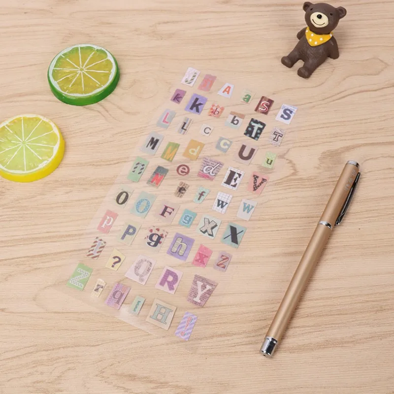 Set de pegatinas scrapbooking alfabeto inglés y números - imagen 2
