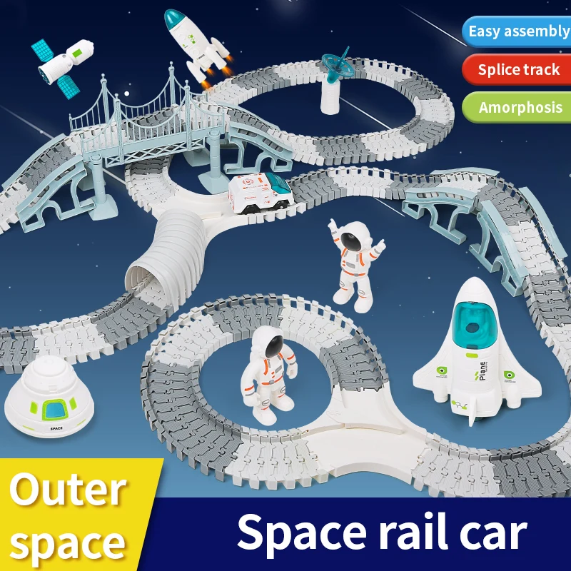 Tren eléctrico espacial con pista – Set para niños - imagen 4