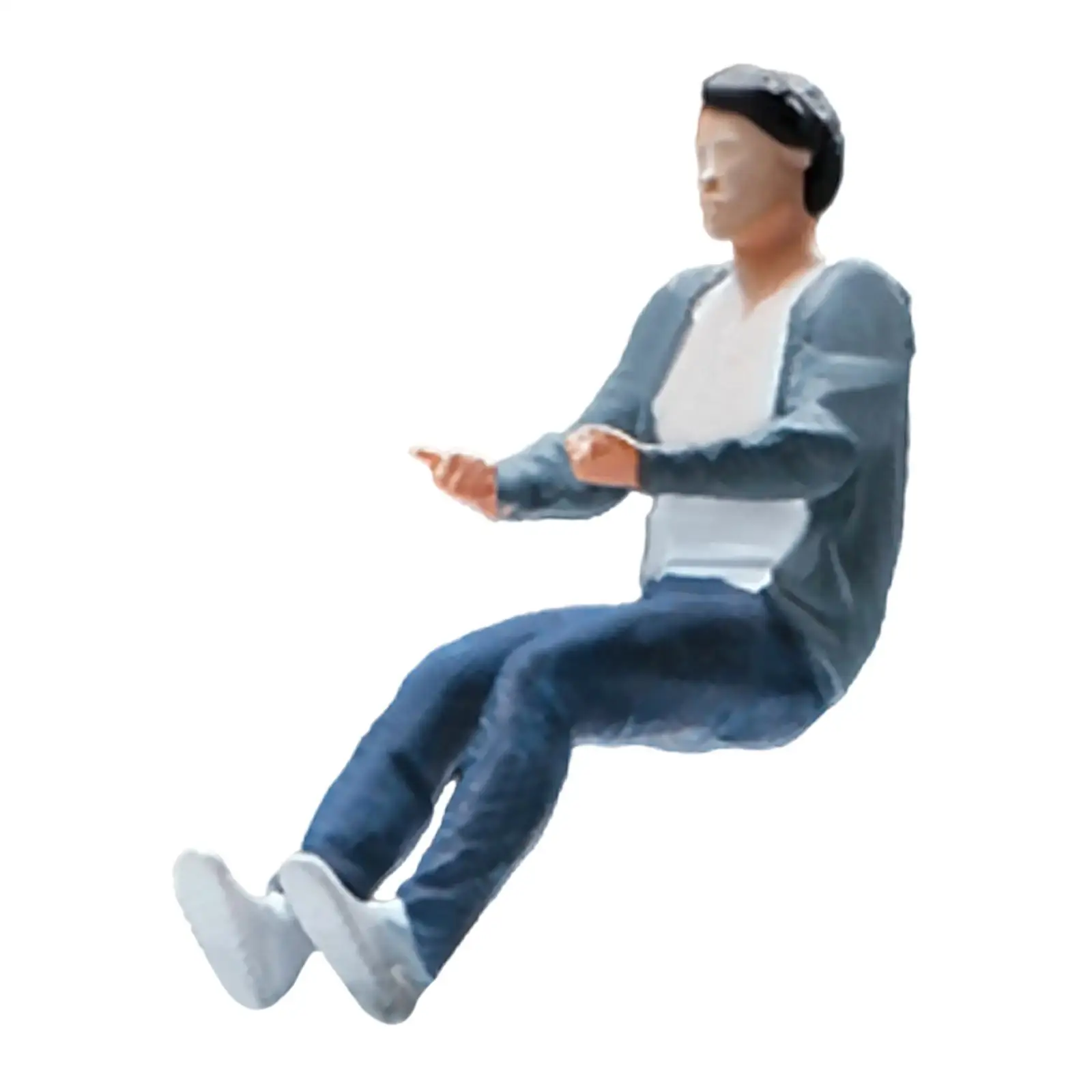 Figuras de tren en miniatura pintadas a mano para juego - imagen 4