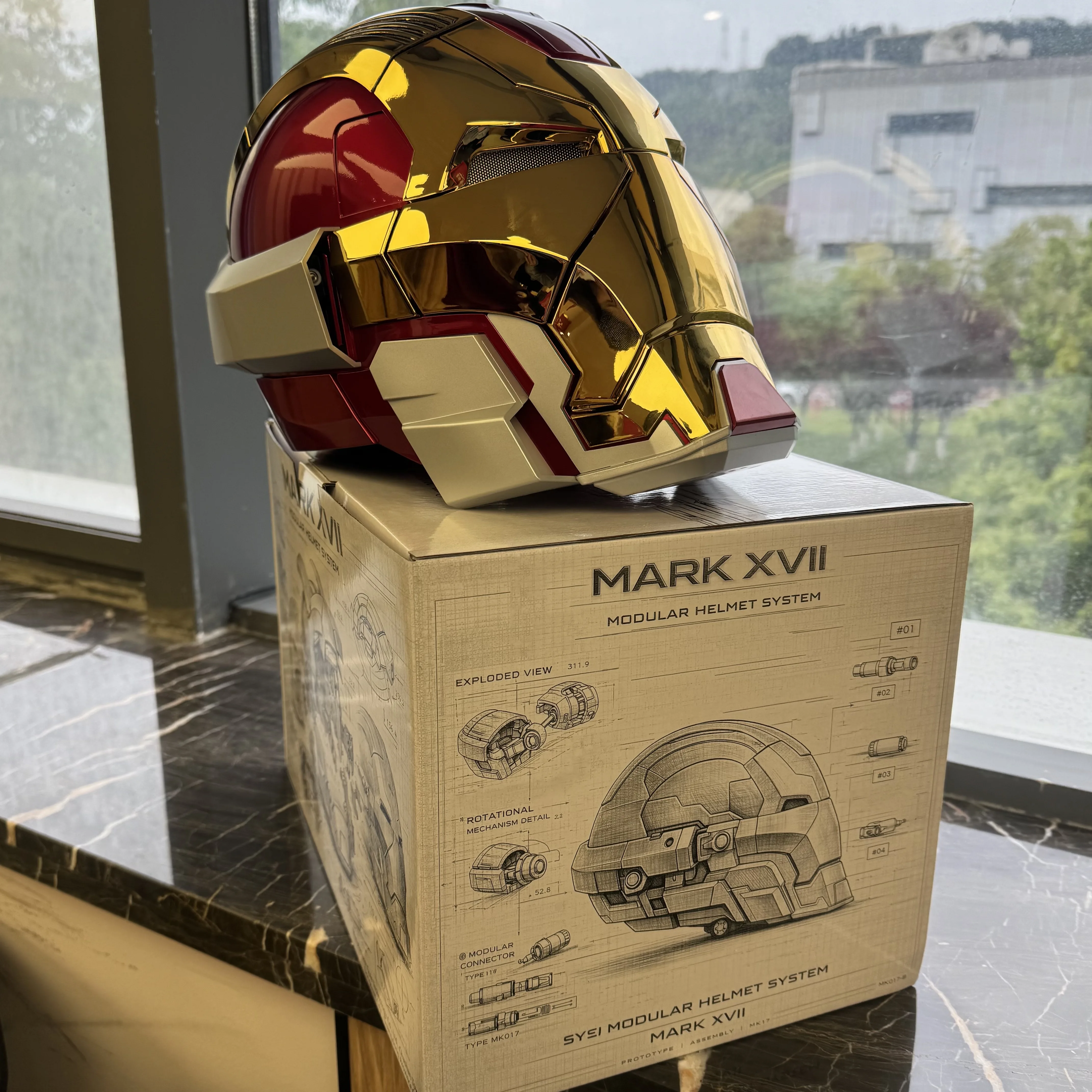 Casco Iron Man Mk17 con luz de ojos