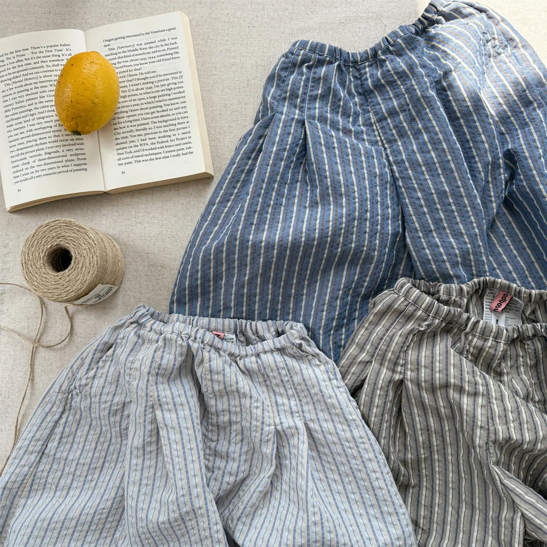 Pantalones antimosquitos de algodón y lino para niñas – Pierna ancha - imagen 5