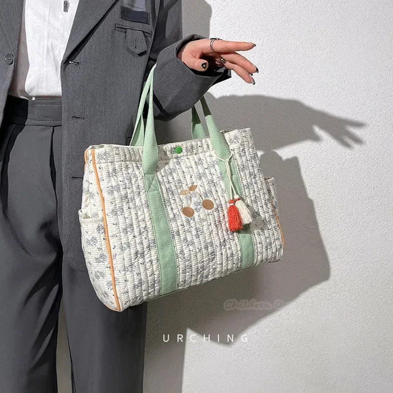 Bolso pañales mamá floral grande - imagen 3