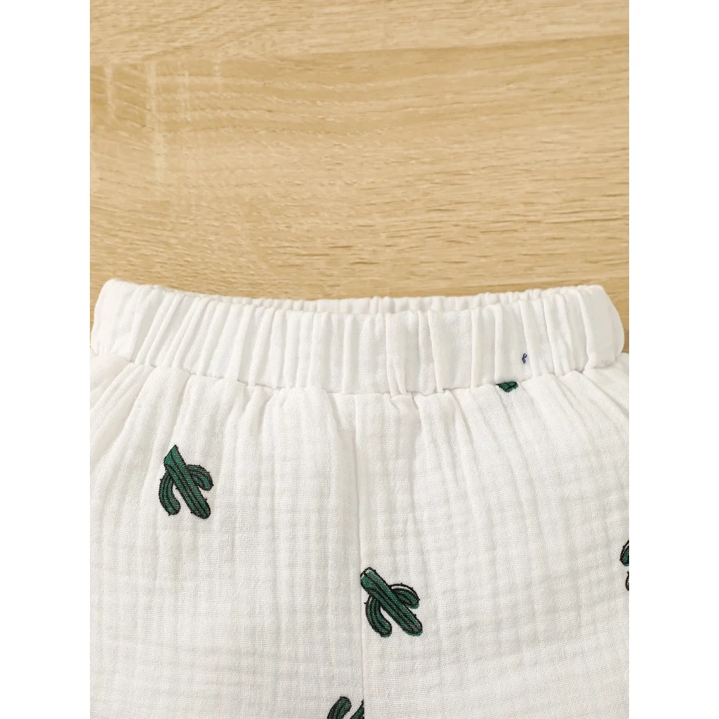 Conjunto verano bebé con camiseta estampada y pantalón corto - imagen 2