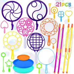 Kit de Burbujas Gigantes con Varitas y Bandeja para Exterior