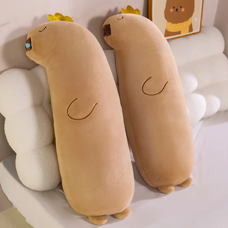 Almohada de peluche capibara esponjosa, nariz bordada suave infantil - imagen 3