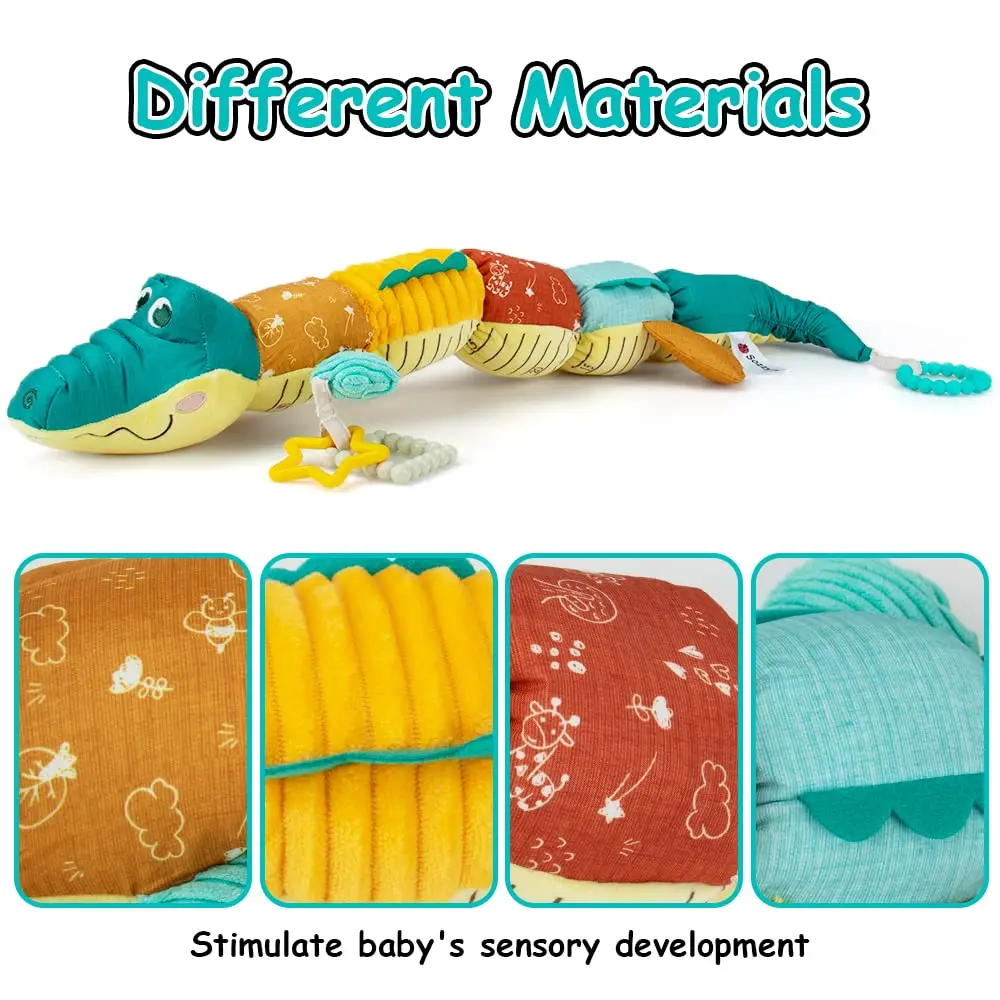 Cocodrilo peluche musical suave para bebé - imagen 3
