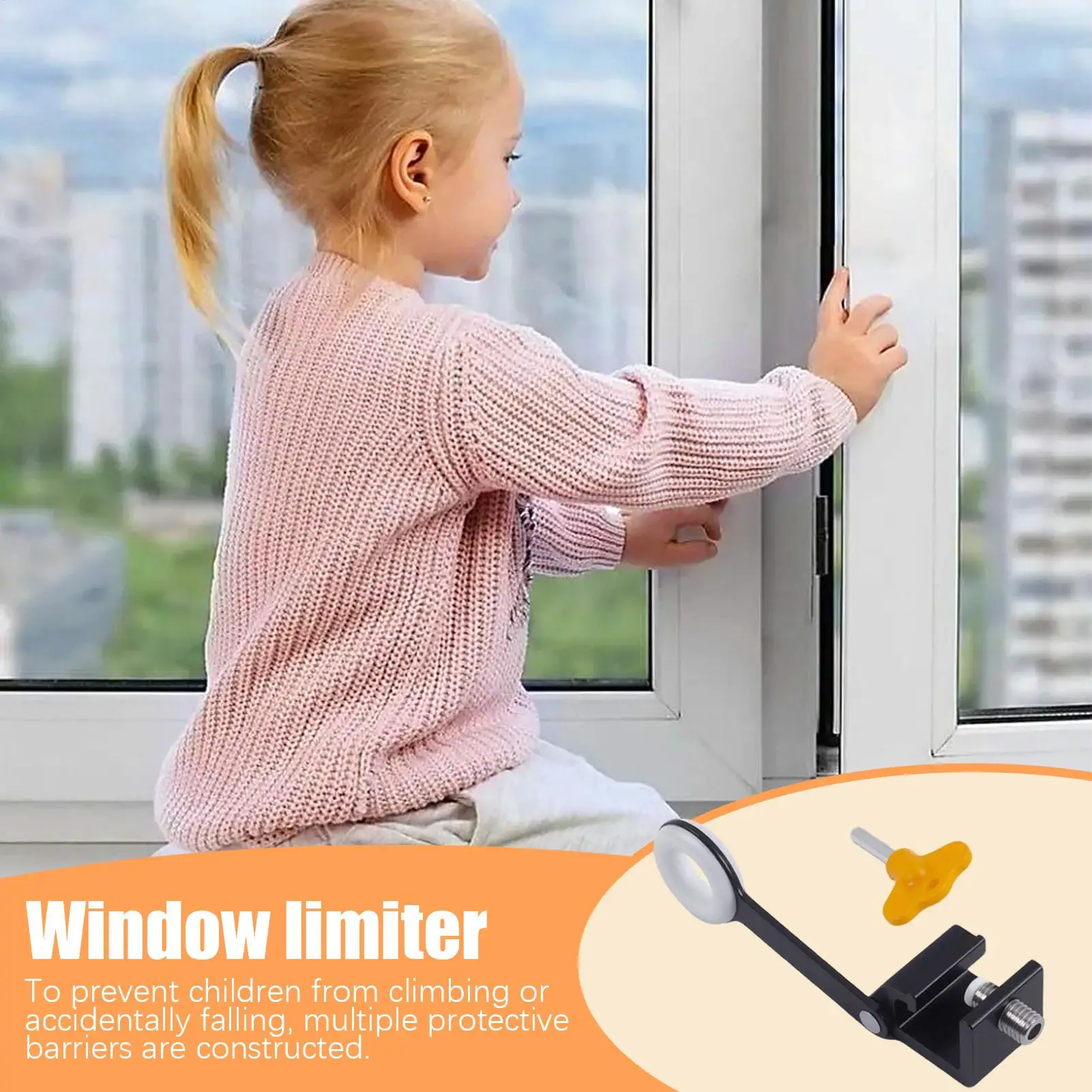 Cerraduras de seguridad infantiles para ventanas con llave