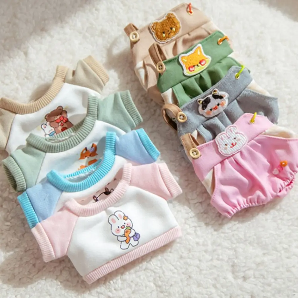 Ropa para muñecas de algodón con sudadera y petos tirantes - imagen 4