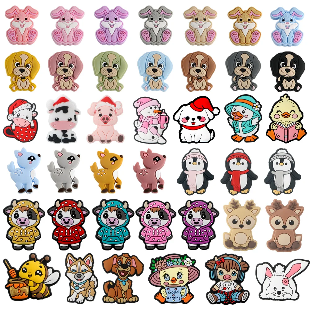 Cuentas de silicona con forma de animales