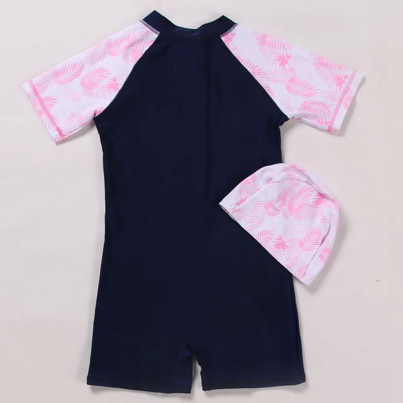 Traje de baño infantil: una pieza con cremallera y manga corta - imagen 3