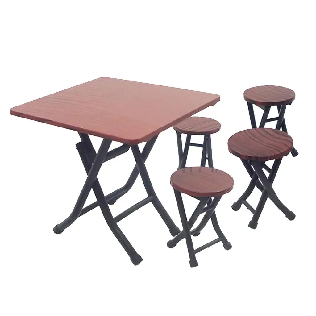 Muebles cocina en miniatura para casas de muñecas: mesas y sillas - imagen 3