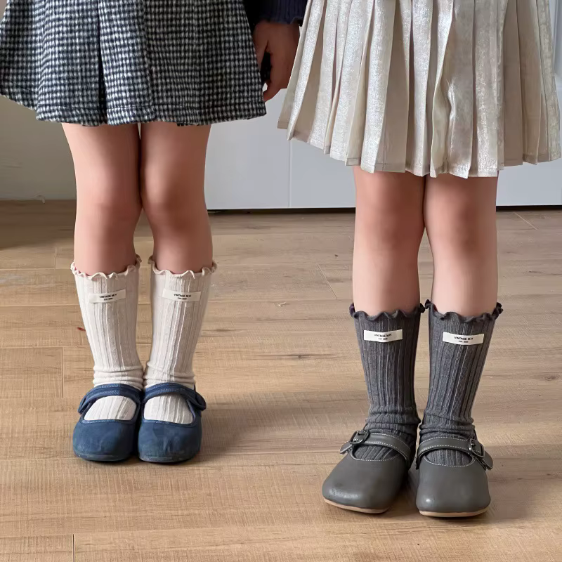 Calcetines coreanos infantiles con volantes