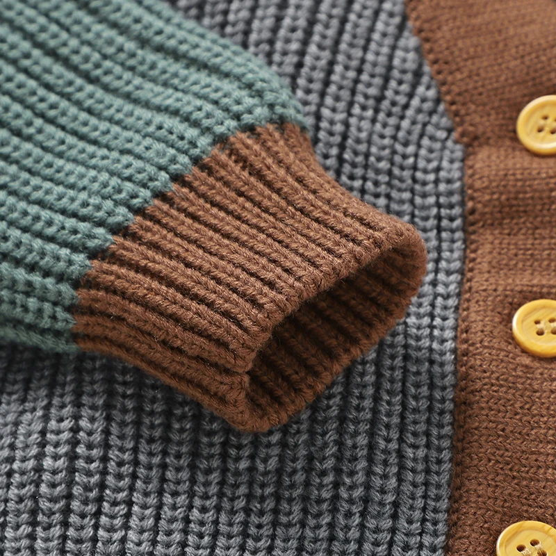 Cárdigan bebé con cuello en V y mangas largas para otoño e invierno - imagen 2
