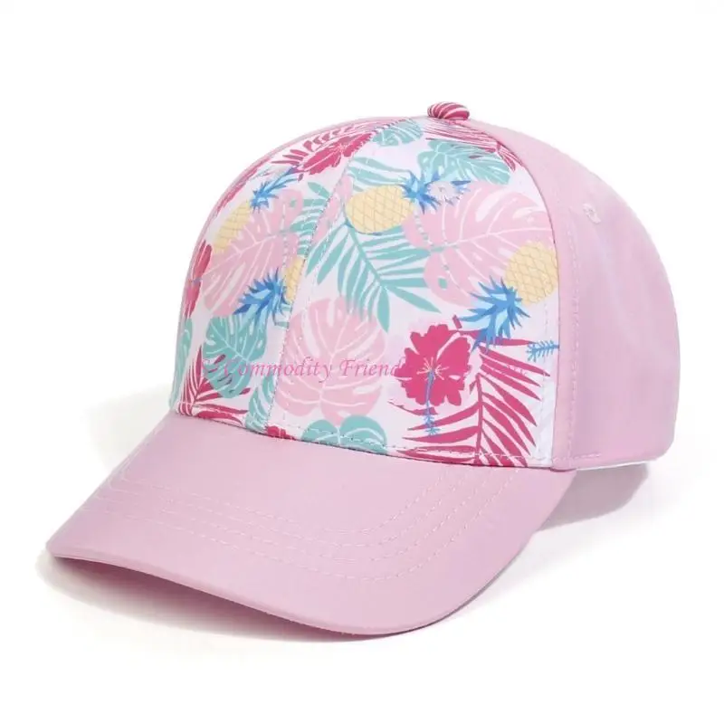 Gorra infantil con ala ancha y agujero para coleta