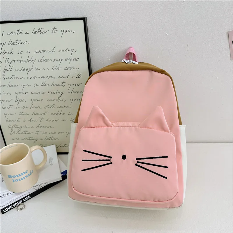 Mochila infantil con dibujos de gatos - Estilo kawaii para niños - imagen 3