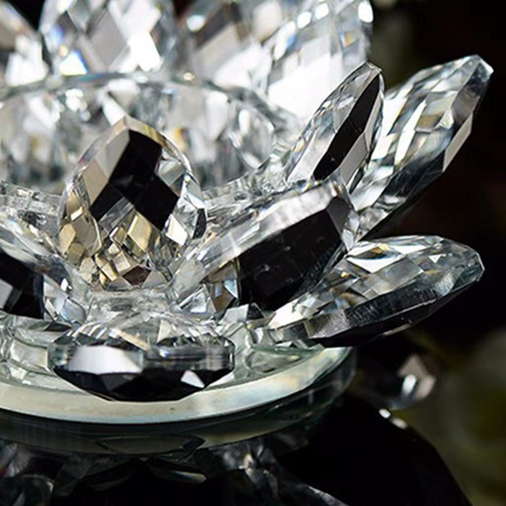 Lotus portavelas de cristal K9 estilo Feng Shui para regalo