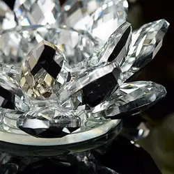 Lotus portavelas de cristal K9 estilo Feng Shui para regalo