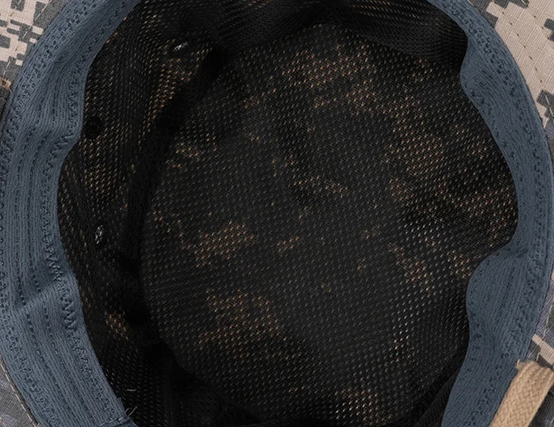 Detalle del tejido y la visera del sombrero