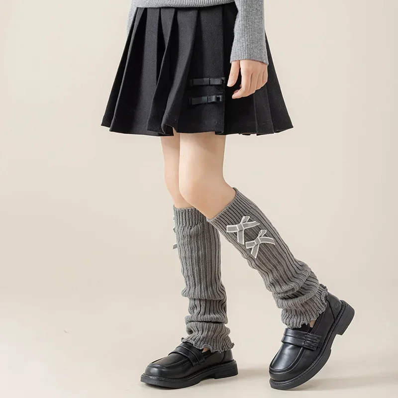 Calcetines altos de algodón con orejas de conejo y lazo - imagen 3