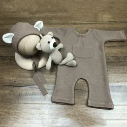 Accesorios para fotos de bebé recién nacido – gorro oso y pelele