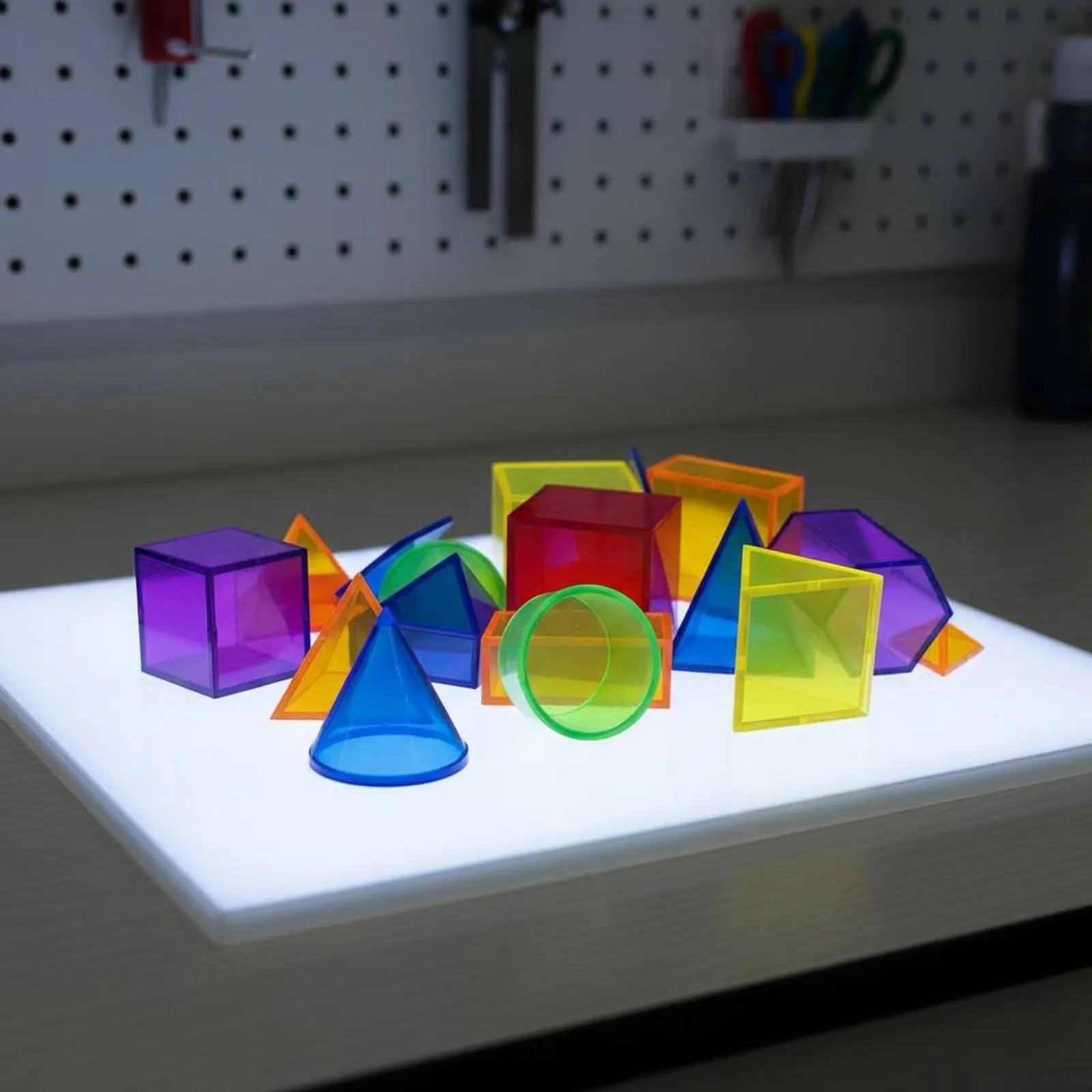 Bloques geométricos transparentes para aprendizaje tridimensional - imagen 3