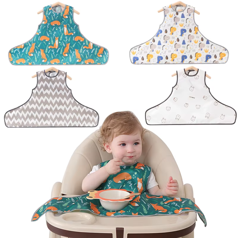 Babero impermeable con ventosa antisuciedad – Fácil de limpiar