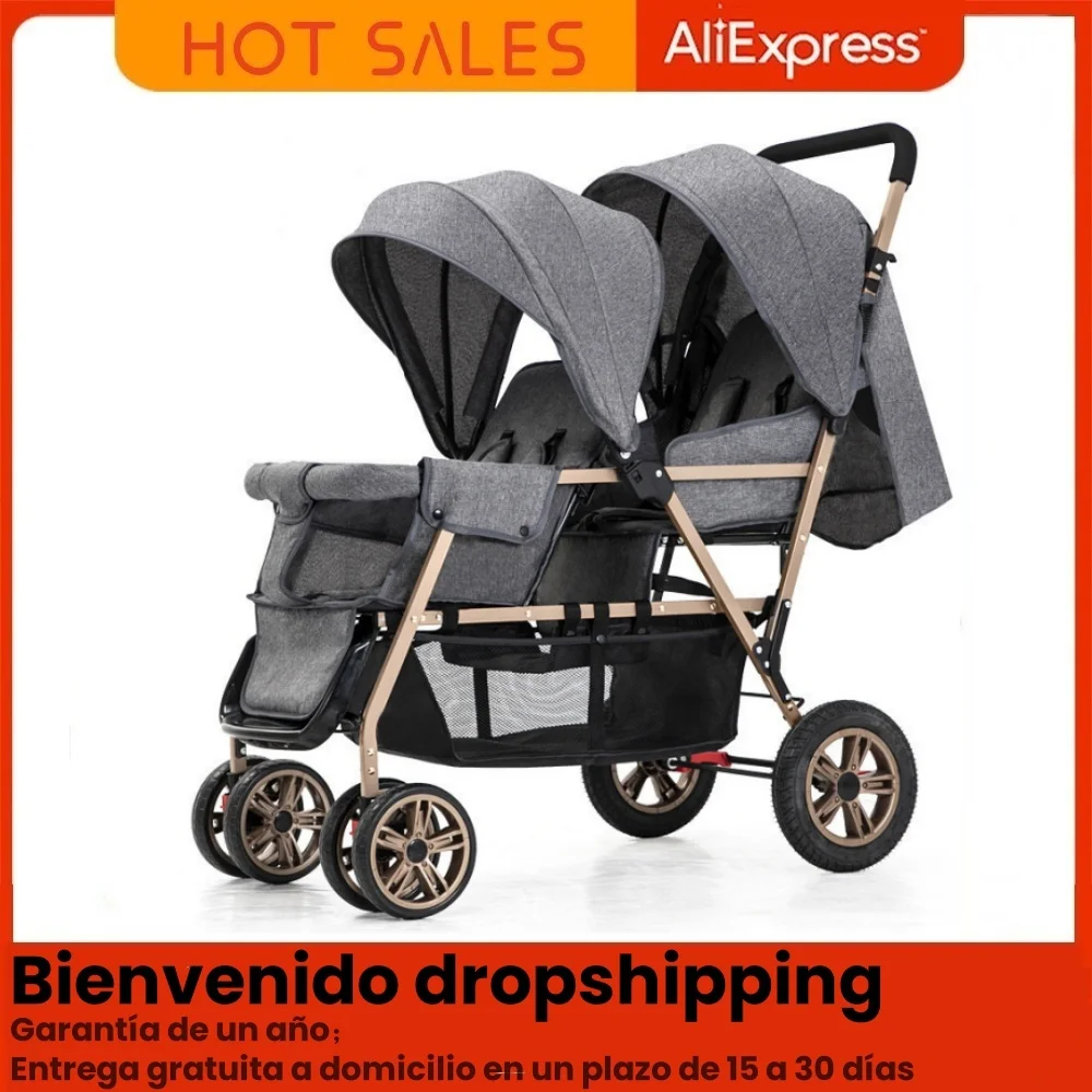 Cochecito doble ligero para gemelos: asiento y reclinado - imagen 4