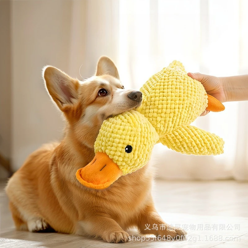 Juguete para perros de peluche con patito amarillo sonoro - imagen 4